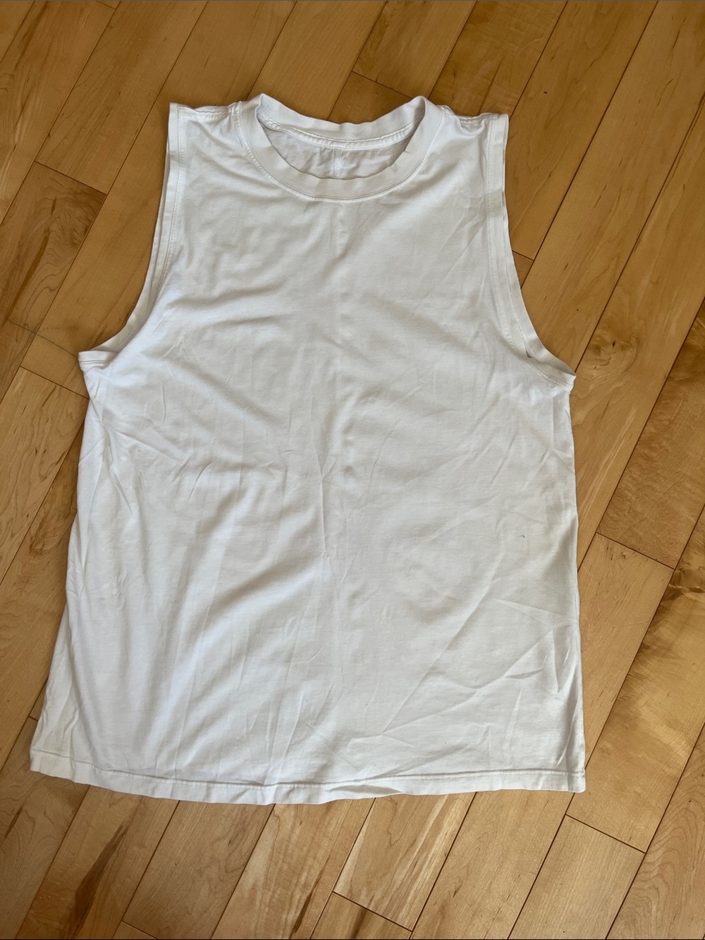 lululemon athletica White Sleeveless Crew Tank Top